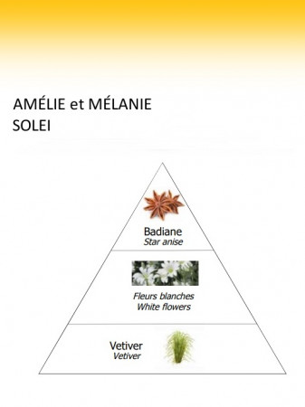 detail AMÉLIE et MÉLANIE - SOLEI, aroma difuzér 200 ml
