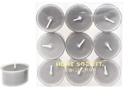 Home Society Collection Čajové svíčky 8 hodinové - Dark Grey, 9ks