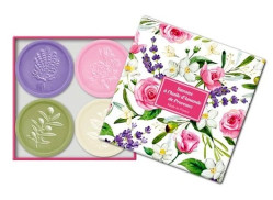 Esprit Provence Dárková sada mýdel 4x 25g (růže, levandule, jasmín, oliva)