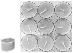 Home Society Collection Čajové svíčky 8 hodinové - Light Grey, 9ks