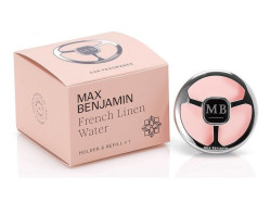Max Benjamin Vůně do auta FRENCH LINEN WATER, clip + náplň