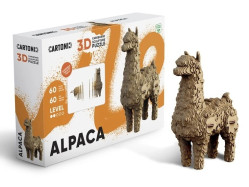 Cartonic 3D PUZZLE - ALPACA, 60 dílků, LEVEL2