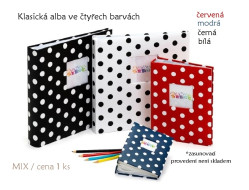 Fotoalbum klasik 100stran 30x31cm KPH DOTS - MIX / 1ks