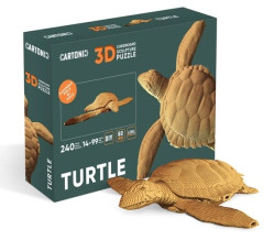 Cartonic 3D PUZZLE - TURTLE, 240 dílků, LEVEL4