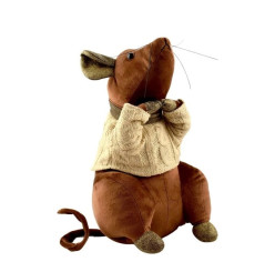 Zarážka do dveří HamiltonLiving MYŠ GIULIA, umělá kůže a látka