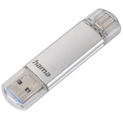 Hama Flash Pen Laeta, USB-C/USB-A 3.1, 32 GB, 40 MB/s, stříbrný