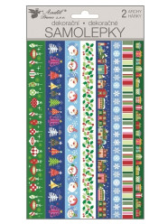 AP Samolepky 10382 WASHI PÁSKY s glitry VÁNOCE 2 blistry, 14x25cm