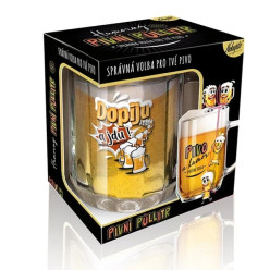 Nekupto DÁRKOVÝ PŮLLITR - DOPIJU A JDU, sklo 500ml