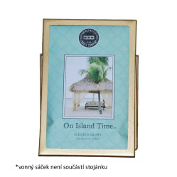 Stojánek na vonné sáčky, výška, patina zlatá