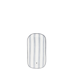 Bastion Collections Oválný talířek XS White/blue small stripes, 15,5x8,5x2cm