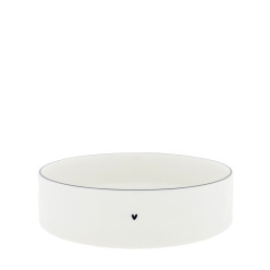 Bastion Collections Salátová mísa BOWL SALAD in black heart, 20x5cm