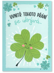 Albi Přání s efekty - ČTYŘLÍSTEK / hrací a svítící efekt