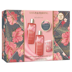 Baylis&Harding Tropical Paradise, dárková sada se svíčkou, 4dílná