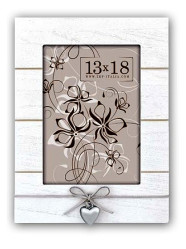 Rámeček 10x15 ZEP ARIAL dřevěný s plastovým srdíčkem