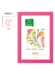 Rámeček dřevěný PINIA 07 13x18 tmavě růžový