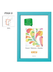Rámeček dřevěný Icar PINIA 09 18x24 tyrkysový