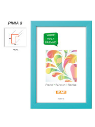 Rámeček dřevěný Icar PINIA 09 30x40 tyrkysový