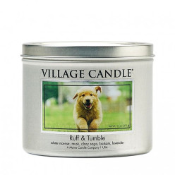 Village Candle Svíčka v plechu Štěňátko - Kadidlo, Šalvěj & Levandule