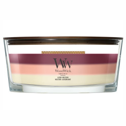 Vonná svíčka WoodWick Trilogy Lush Nectar, široký knot 453 g