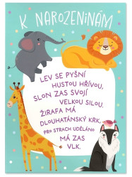 Albi Hrací přání K narozeninám - MÁME RÁDI ZVÍŘATA