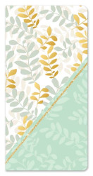 Ditipo Přání s kapsou na peníze - Zelenkavá s lístečky, 10x20cm