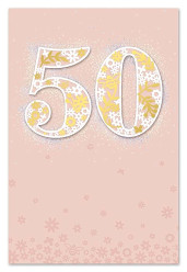 Ditipo Blahopřání - VÝROČÍ 50.tiny, glitr (přání DK)