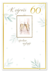 Ditipo Blahopřání - K VÝROČÍ 60.tiny (sklenky na sekt)