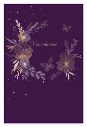 Ditipo Blahopřání GK - Kondolence VZPOMÍNÁME (fialové)
