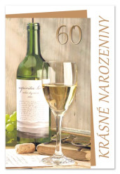 Ditipo Blahopřání - K VÝROČÍ 60tiny (bílé víno)