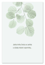 Ditipo Blahopřání HK - Kondolence (zelené listy)