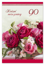Ditipo Blahopřání - K VÝROČÍ 90tiny (červené růže)