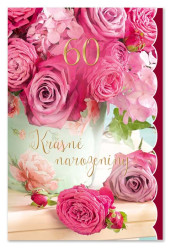Ditipo Blahopřání - K VÝROČÍ 60tiny (růže)