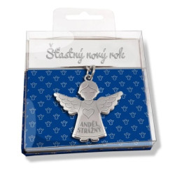 Nekupto Dárková klíčenka Anděl - Šťastný nový rok