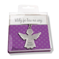 Nekupto Dárková klíčenka Anděl - Vždy je čas na sny