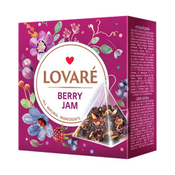 LOVARÉ 15 pyramidek BERRY JAM, ovocný čaj s příchutí