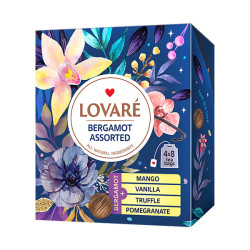 LOVARÉ 4x 8 čajových sáčků BERGAMOT ASSORTED, černý čaj v mixu