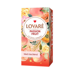 LOVARÉ - 24 sáčků PASSION FRUIT, černý čaj, 24x 1,5g
