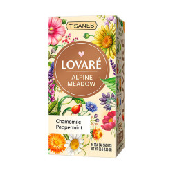 LOVARÉ - 24 sáčků ALPINE MEADOW, bylinný čaj, 24x 1,5g