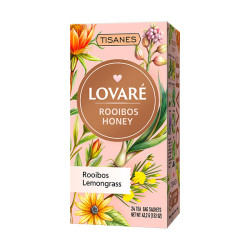 LOVARÉ - 24 sáčků ROOIBOS HONEY, bylinný čaj, 24x 1,5g