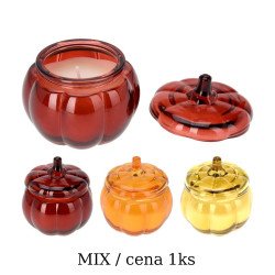 Vonná svíčka DÝNĚ skleněná 85x85mm MIX barev / cena 1ks