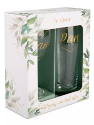 Albi SVATEBNÍ SADA sklenice na pivo a víno PAN & PANÍ