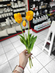 Autronic Svazek 3 kusů žlutých tulipánů, 40cm