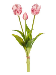 Autronic Svazek 3 kusů světle růžových tulipánů, 40cm