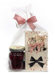 Dárkový balíček S8 - Mandle 50g + pečený čaj 60ml / Kočičky