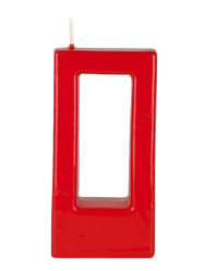Alusi Candles QUADRA UNA RED, víceplamínková svíčka, 11 cm