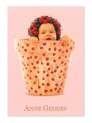 Mini přání ANNE GEDDES - Třešňový květináč