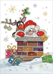 Luxusní přání BUG ART GC012 - SANTA ROOF