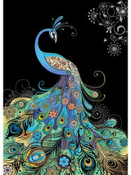 Luxusní přání M183 BUG ART - ELEGANT PEACOCK