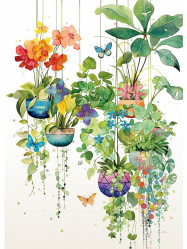 Luxusní přání P010 BUG ART - HANGING PLANTS