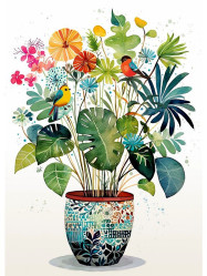 Luxusní přání BUG ART P008 - POT PLANT